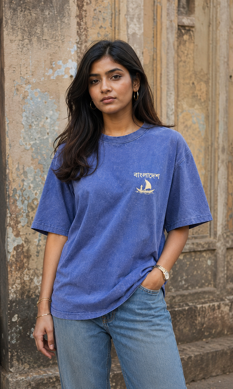 River Life Tee — Vintage Blue