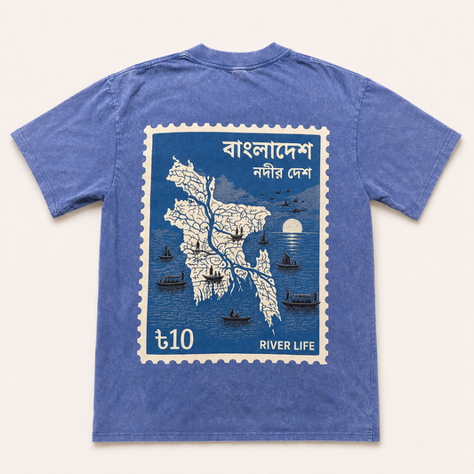 River Life Tee — Vintage Blue